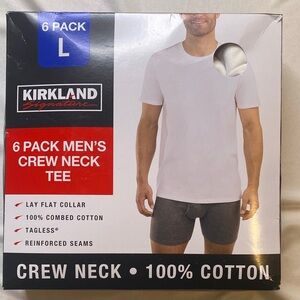 Kirkland Signature Men's Crew Neck Tee 6-Pack - White